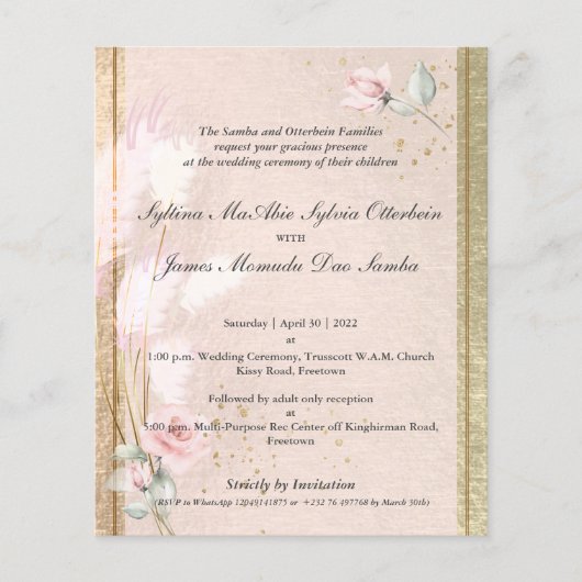 Syltina Custom 5c Luxe Roze Pampas Gras (Voorkant)