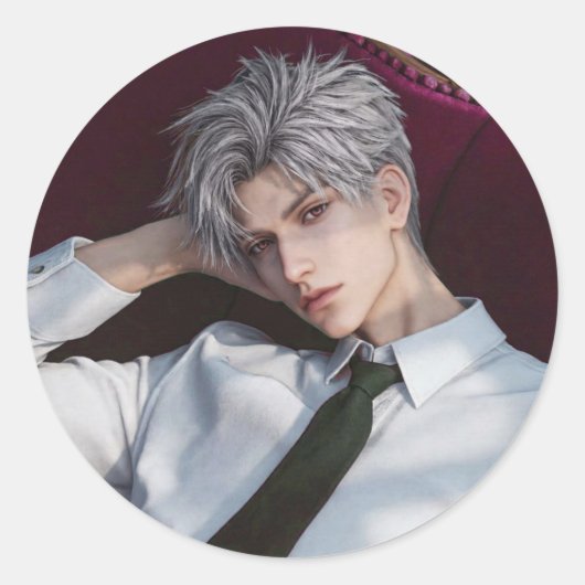 Sylus na het werk, liefde en Deepspace Geïnspireer Ronde Sticker (Voorkant)