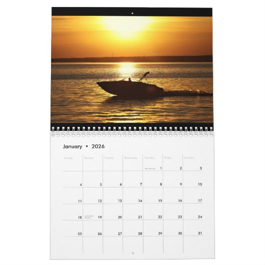 Sylvan Beach Silhouetten Kalender (Jan 2026)