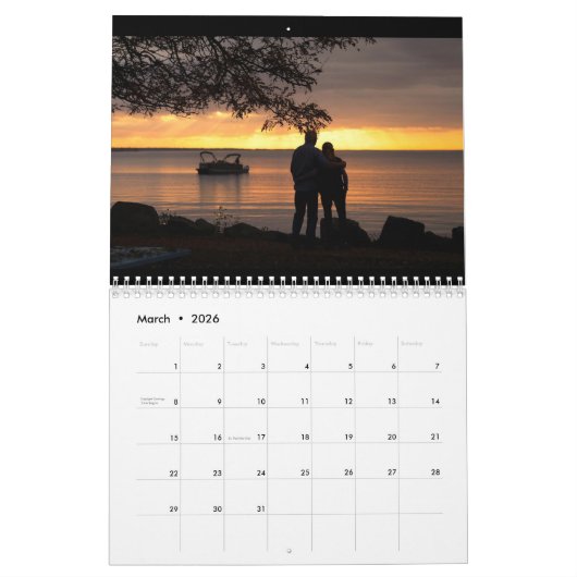 Sylvan Beach Sunsets Calendar Kalender (Mar 2026)