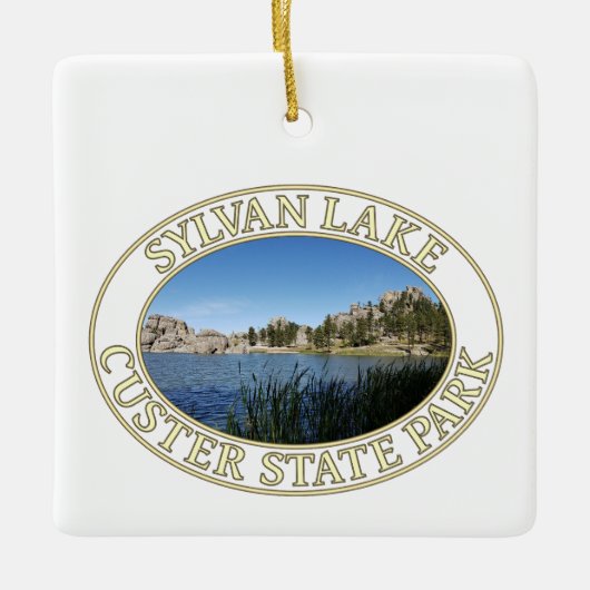 Sylvan Lake, Custer State Park, Black Hills, SD Keramisch Ornament (Voorkant)
