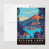 Sylvan Lake, South Dakota, Oude Reis Briefkaart (Voorkant / Achterkant)