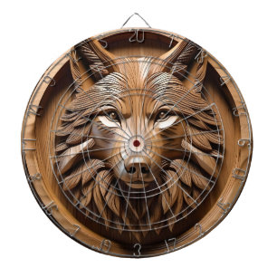 Sylvan Sentinel: De majestueuze wolfprint Dartbord
