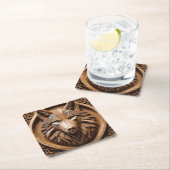 Sylvan Sentinel: De majestueuze wolfprint, Kartonnen Onderzetters (Insitu)