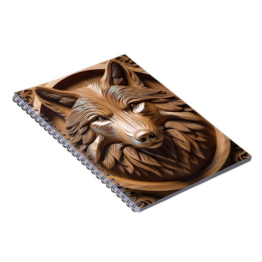 Sylvan Sentinel: De majestueuze wolfprint Notitieboek (Rechterzijde)