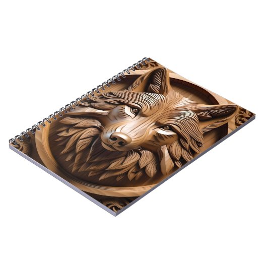 Sylvan Sentinel: De majestueuze wolfprint Notitieboek (Linkerzijde)