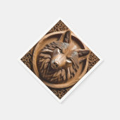 Sylvan Sentinel: De majestueuze wolfprint Servet (Hoek)