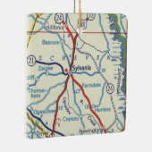 Sylvania Georgia kaart Keramisch Ornament (Rechts)