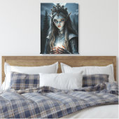 Sylvarae Nightwhisper Betoverde Elfen Tovenares Canvas Afdruk (Insitu (Slaapkamer))