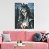 Sylvarae Nightwhisper Betoverde Elfen Tovenares Canvas Afdruk (Insitu (Woonkamer))