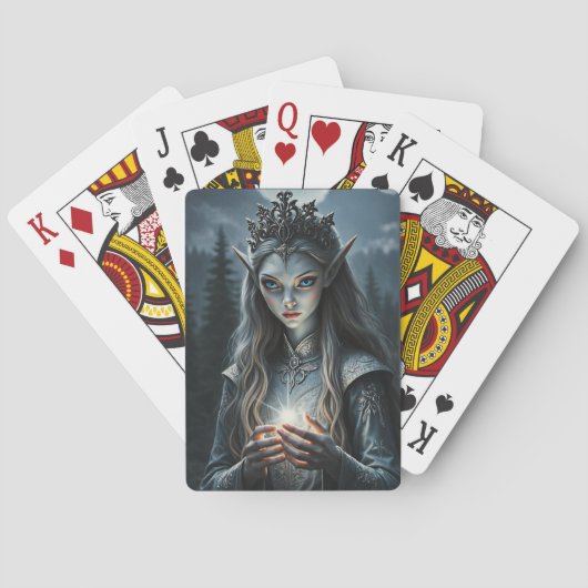 Sylvarae Nightwhisper Fantasy Elfen Tovenaar Deck Pokerkaarten (Achterkant)