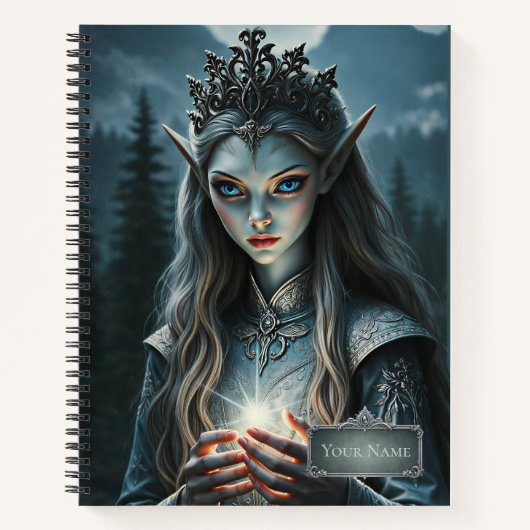 Sylvarae Nightwhisper – Fantasy Elfen Tovenares Notitieboek (Voorkant)