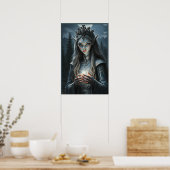 Sylvarae Nightwhisper Mystieke Elf Fantasy Kunstpr Poster (Keuken)