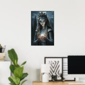 Sylvarae Nightwhisper Mystieke Elf Fantasy Kunstpr Poster (Thuiskantoor)