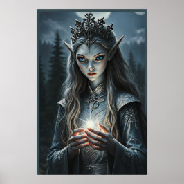 Sylvarae Nightwhisper Mystieke Elf Fantasy Kunstpr Poster