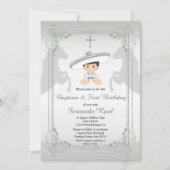 Sylver Fiesta Jongensdoop en verjaardagsuitnodigin Kaart (Voorkant)