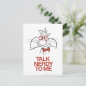 SYLVESTER™ - Bespreek Nerdy bij mij Briefkaart (Staand voorkant)