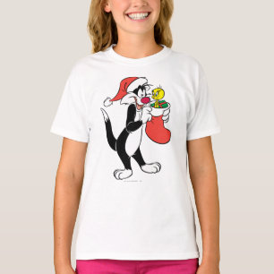 Sylvester Cat met Stocking T-shirt