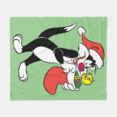 Sylvester Cat with Stocking Fleece Deken (Voorkant (Horizontaal))