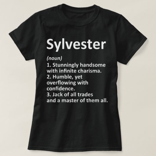 SYLVESTER Definition Persoonlijke naam Funny Birth T-shirt (Design voorkant)