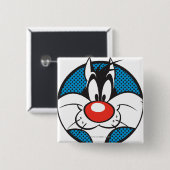 SYLVESTER™ Dotty Icon Vierkante Button 5,1 Cm (Voorkant /achterkant)