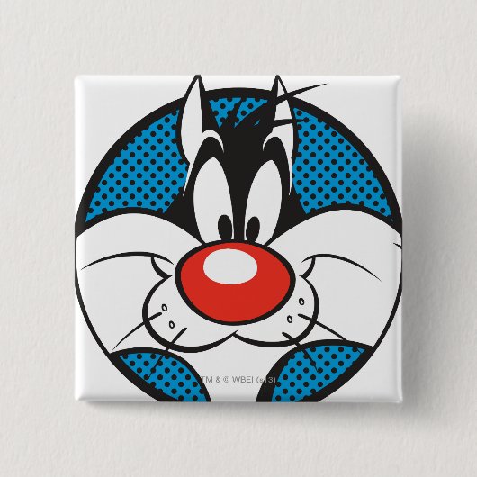 SYLVESTER™ Dotty Icon Vierkante Button 5,1 Cm (Voorkant)