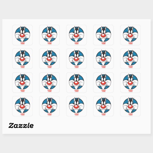 SYLVESTER™ Dotty Icon Vierkante Sticker (Vel)