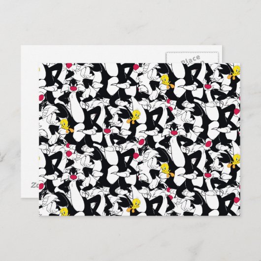 SYLVESTER™- EN TWEETY™-patroonsysteem Briefkaart (Voorkant / Achterkant)