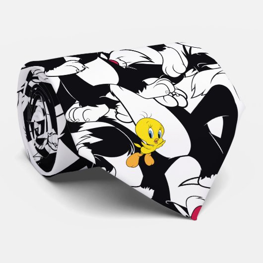 SYLVESTER™- EN TWEETY™-patroonsysteem Stropdas (Opgerold)