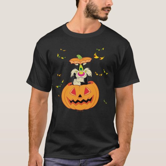 SYLVESTER™ Hiding in een Jack-o-Lantern T-shirt (Voorkant)