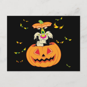 SYLVESTER™ Hiding in een Jack-o-Lantern Uitnodiging Briefkaart