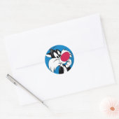 Sylvester Jr. | Klassieke Pose Ronde Sticker (Envelop)