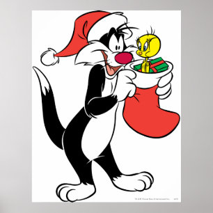 Sylvester Kat met Kous Poster