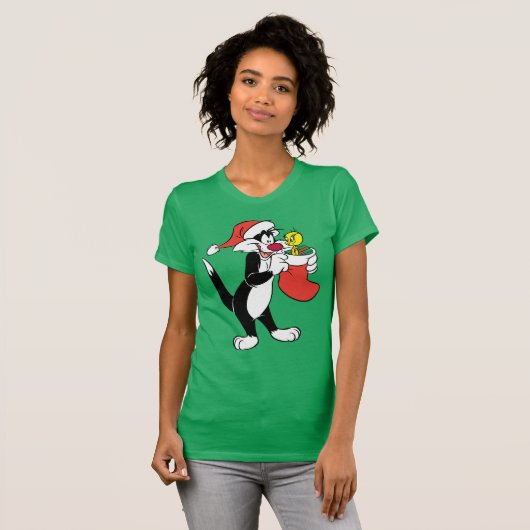 SYLVESTER™ Kat met kous T-shirt (Voorkant volledig)