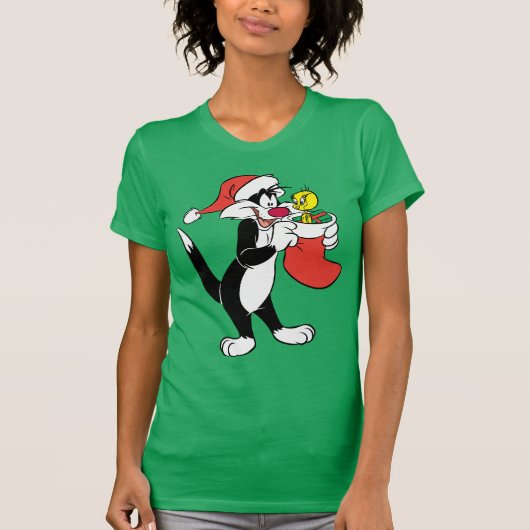 SYLVESTER™ Kat met kous T-shirt (Voorkant)