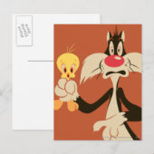 SYLVESTER™ met TWEETY™ Briefkaart (Voorkant / Achterkant)