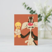 SYLVESTER™ met TWEETY™ Briefkaart (Staand voorkant)