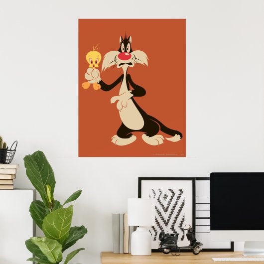 SYLVESTER™ met TWEETY™ Poster (Thuiskantoor)