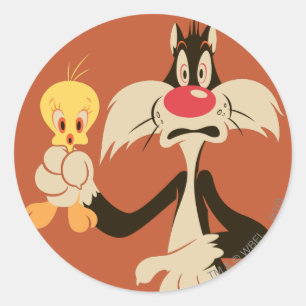 SYLVESTER™ met TWEETY™ Ronde Sticker