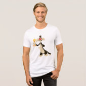 SYLVESTER™ met TWEETY™ Tri-Blend Shirt (Voorkant volledig)