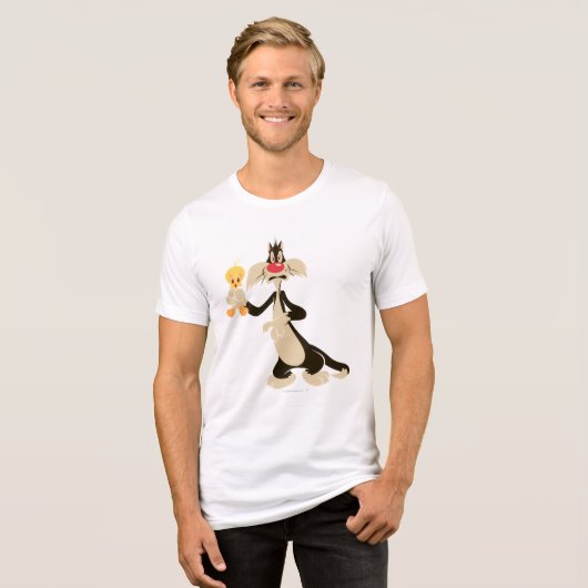 SYLVESTER™ met TWEETY™ Tri-Blend Shirt (Voorkant volledig)