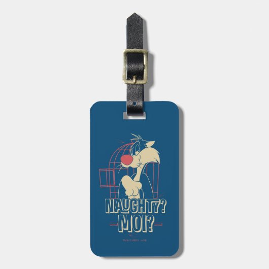 SYLVESTER™- Naughty? Moi? Bagagelabel (Voorkant verticaal)