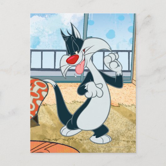 Sylvester Paw Up Briefkaart (Voorkant)