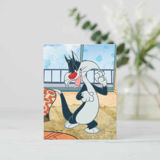 Sylvester Paw Up Briefkaart (Staand voorkant)