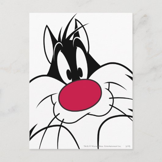 SYLVESTER™ Red Nose Face Briefkaart (Voorkant)