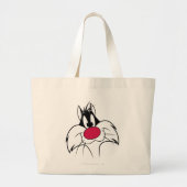 SYLVESTER™ Red Nose Face Grote Tote Bag (Voorkant)