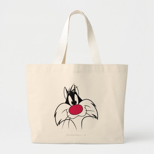 SYLVESTER™ Red Nose Face Grote Tote Bag (Voorkant)