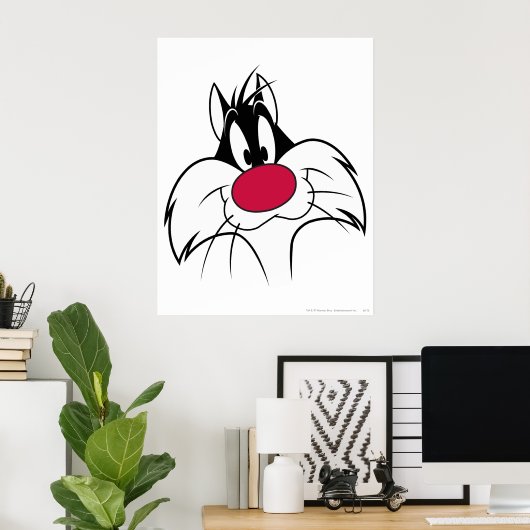 SYLVESTER™ Red Nose Face Poster (Thuiskantoor)