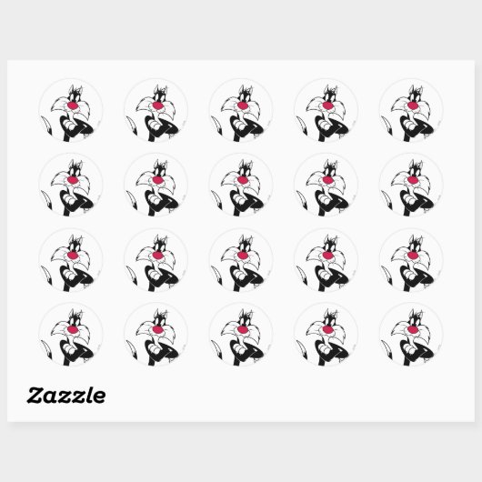 SYLVESTER™ Red Nose Ronde Sticker (Vel)