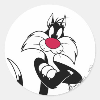 SYLVESTER™ Rode Neus Ronde Sticker